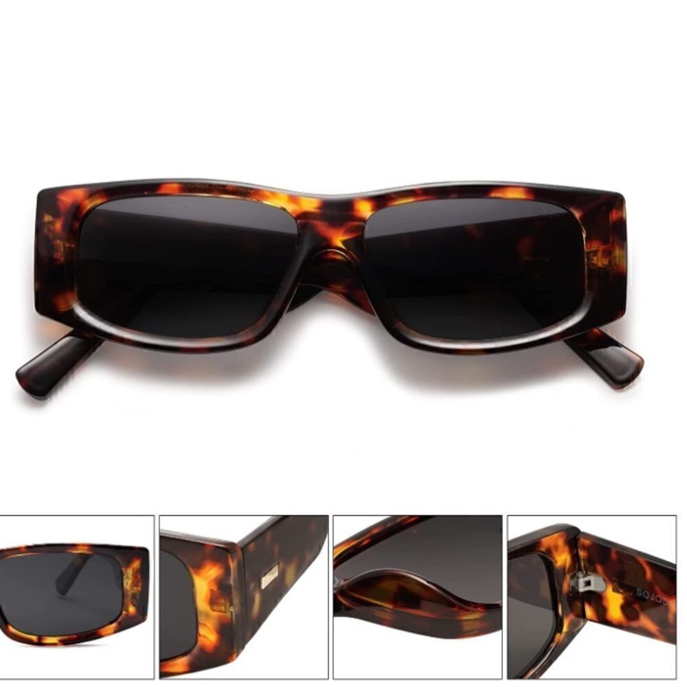 Retro Vintage Rectangular Sunglasses  - Picture 4 of 4